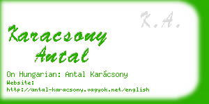 karacsony antal business card
