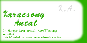 karacsony antal business card